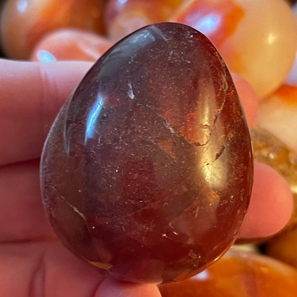 Genuine Carnelian gemstone eggs - Picture 10 of 14